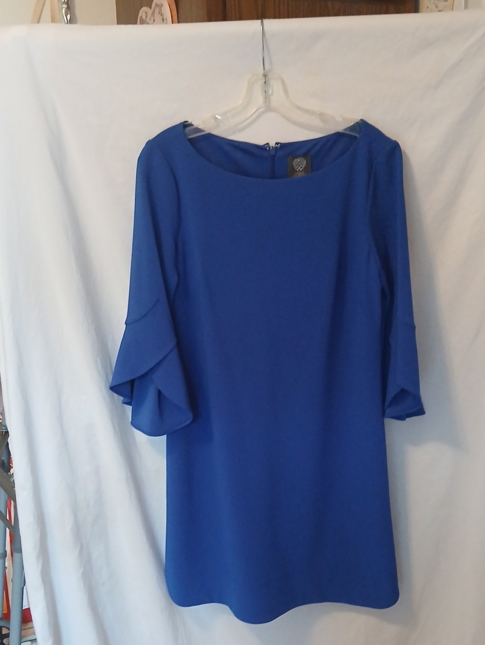 Vince Camuto Royal Blue Bell Flare Sleeve Dress